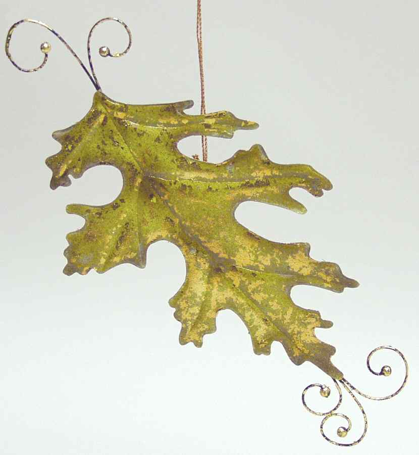 Woodlands Collection Red Oak Leaf-Green - No Box by Roman-1