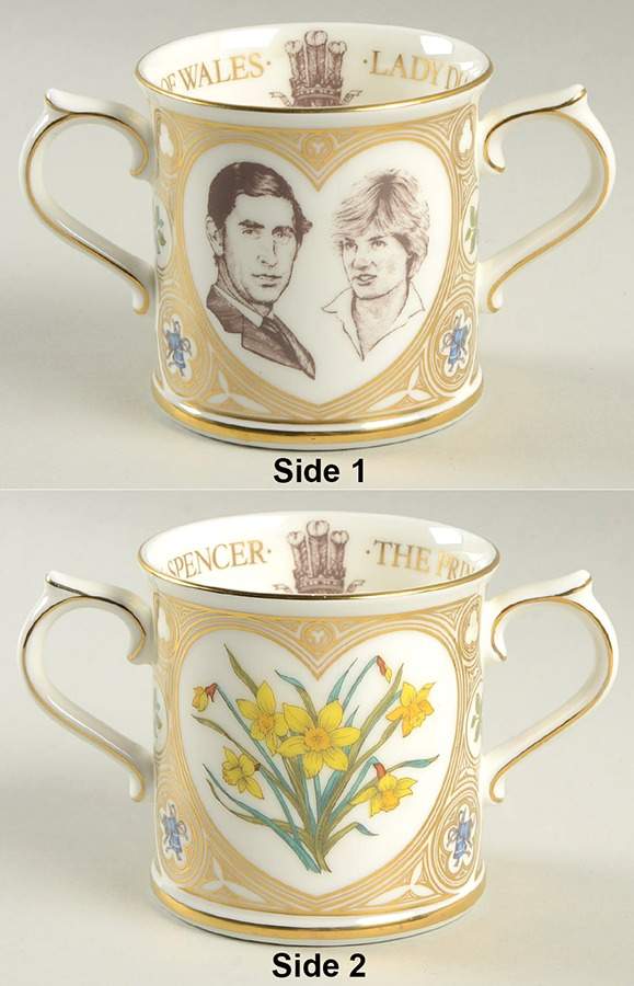 Royalty & Political Commemoratives Charles & Diana Marriage-Love Cup - No Box by Royal Doulton-1