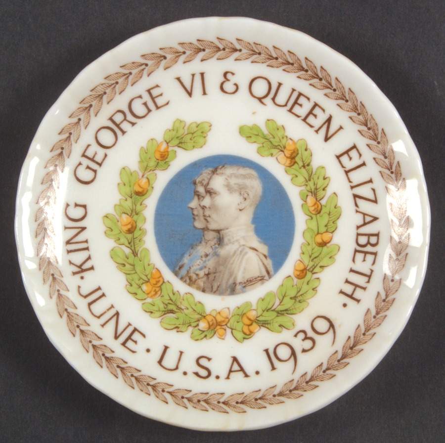 Royalty & Political Commemoratives George Vi & Elizabeth USA Visit Dish - No Box by Royal Doulton-1