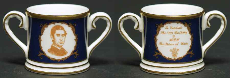 Royalty & Political Commemoratives Prince Charles 50th Birthday Mini Loving - No Box by Royal Doulton-1