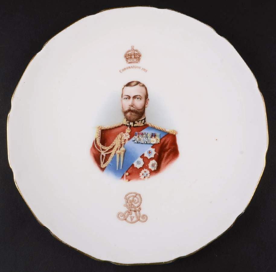 Royalty & Political Commemoratives George V Coronation Plate - No Box by Royal Doulton-1