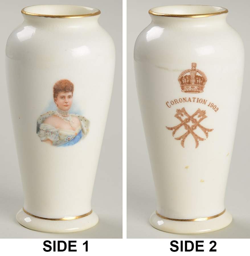 Royalty & Political Commemoratives Queen Alexandra Coronation Vase - No Box by Royal Doulton-1