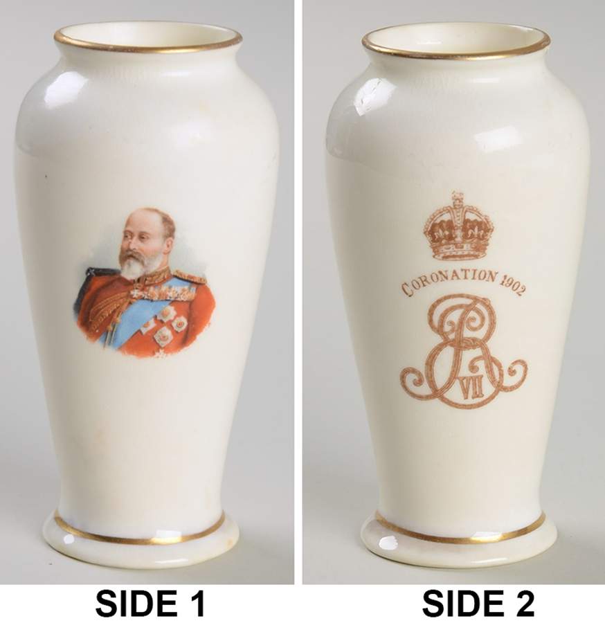 Royalty & Political Commemoratives Edward Vii Coronation Vase - No Box by Royal Doulton-1