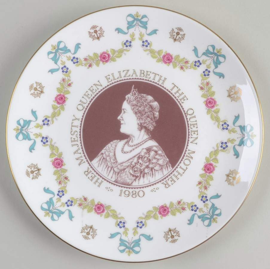 Royalty & Political Commemoratives Queen Mother's 80th Birthday Plate - No Box by Royal Doulton-1