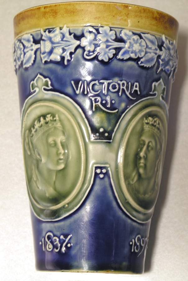 Royalty & Political Commemoratives Victoria Diamond Jubilee Beaker - No Box by Royal Doulton-1