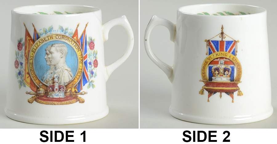 Royalty & Political Commemoratives George Vi & Elizabeth Coronation Mug - No Box by Royal Doulton-1