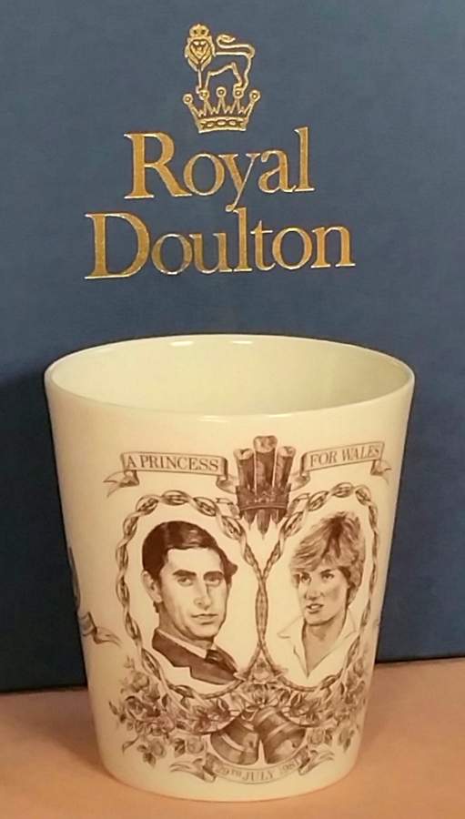 Royalty & Political Commemoratives A Princess For Wales Tumbler - No Box by Royal Doulton-1