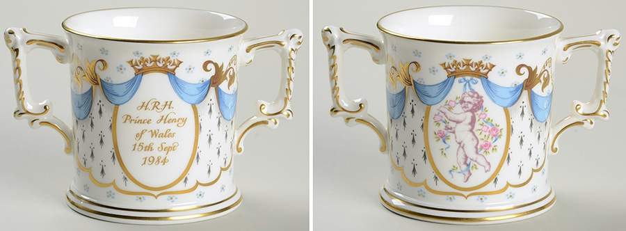 Royalty Commemoratives Prince Henry Birthday Loving Cup - Boxed by Royal Crown Derby-1