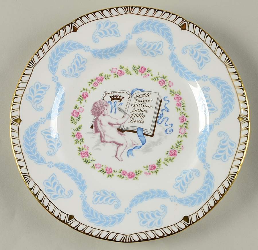 Royalty Commemoratives Prince William Christening Plate - No Box by Royal Crown Derby-1