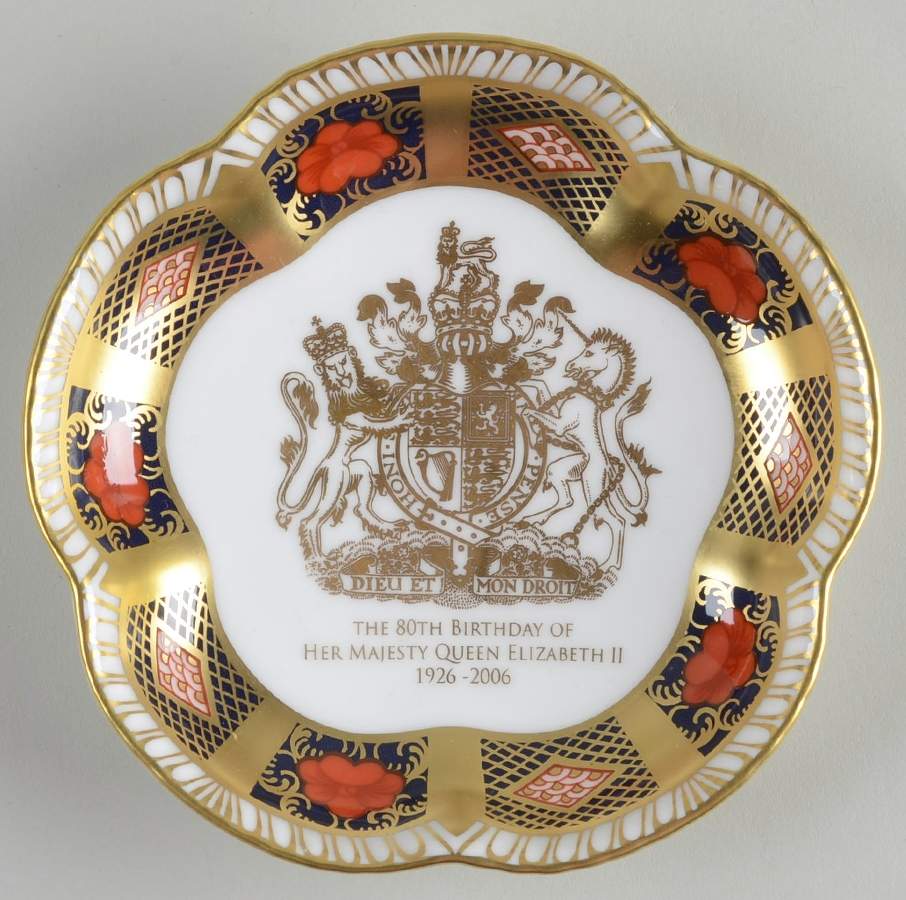 Royalty Commemoratives Elizabeth Ii 80th Birthday Tray - No Box by Royal Crown Derby-1