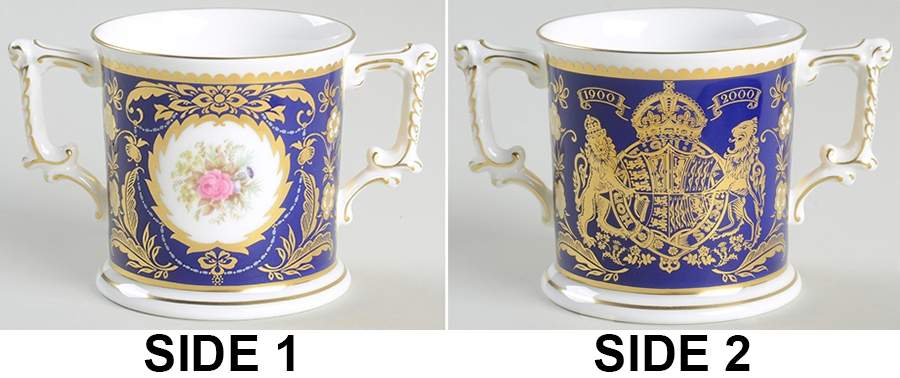 Royalty Commemoratives Queen Mother 100th Birthday Loving Cup - No Box by Royal Crown Derby-1
