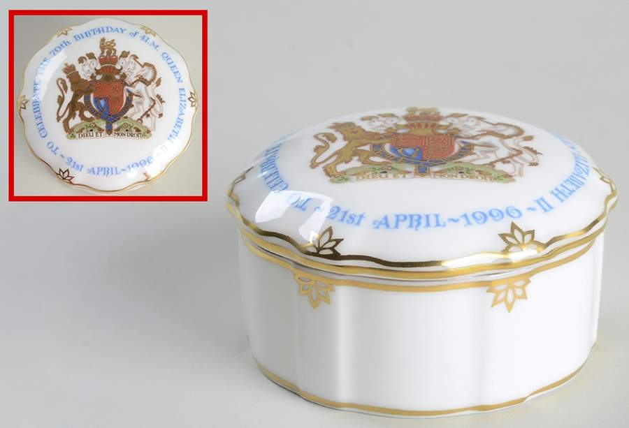Royalty Commemoratives Elizabeth Ii 70th Birthday-Box - With Box by Royal Crown Derby-1