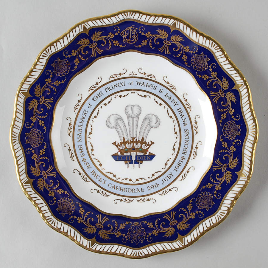 Royalty Commemoratives Charles & Diana Wedding Plate - No Box by Royal Crown Derby-1