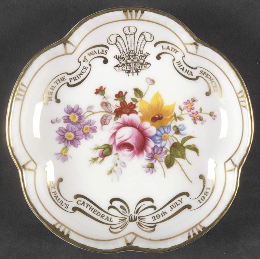 Royalty Commemoratives Charles & Diana Wedding Dish - No Box by Royal Crown Derby-1