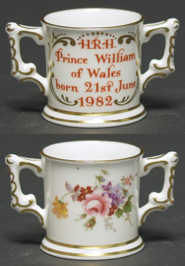 Royalty Commemoratives Prince William-Birth-Mini Loving Cup - No Box by Royal Crown Derby-1
