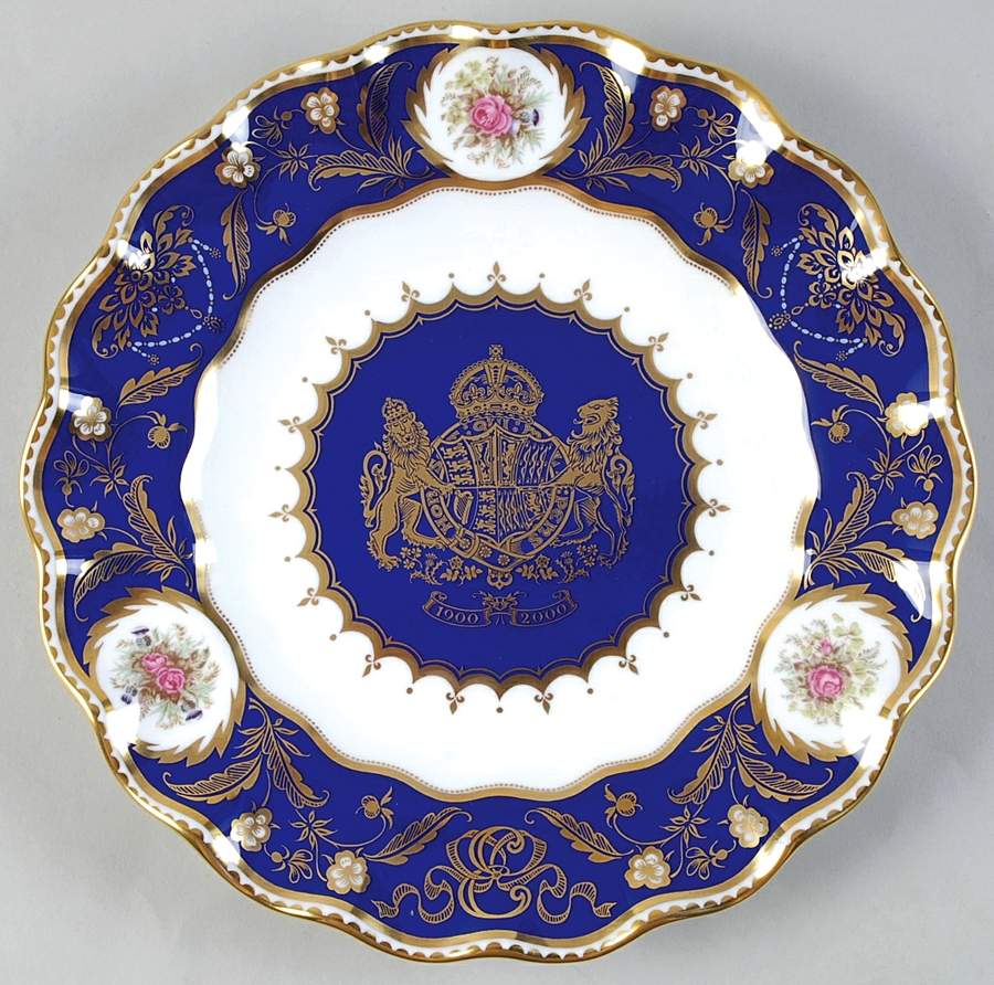 Royalty Commemoratives Hm Queen Mother 100th Birthday Plate - No Box by Royal Crown Derby-1
