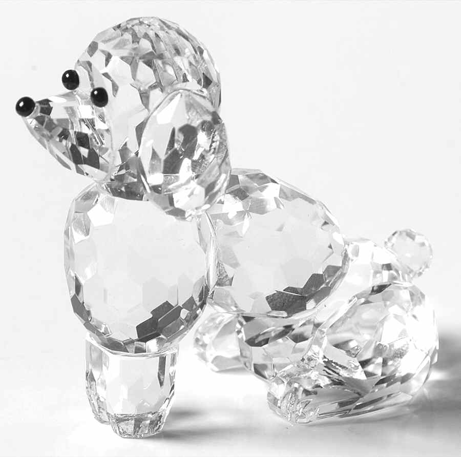 Crystalle Animals Dog-Poodle Medium - No Box by Roman-1