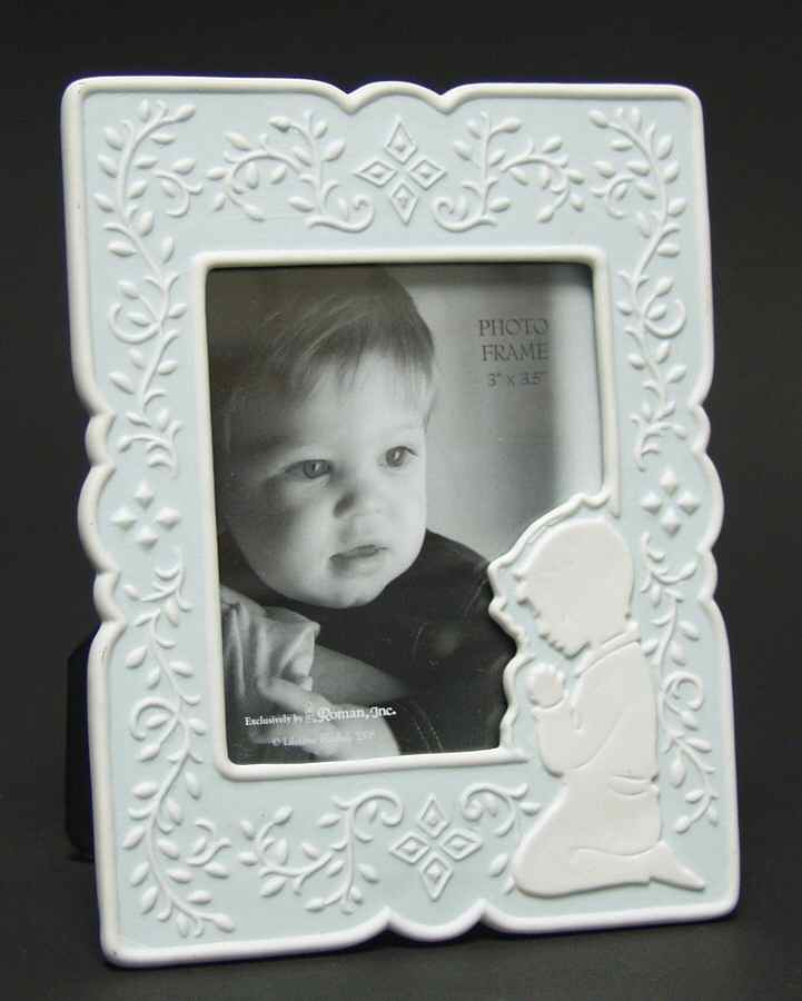 Baby Gifts Praying Boy Frame 3 X 3.5 - Boxed by Roman-1