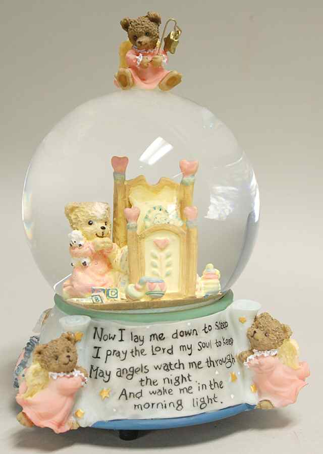 Baby Gifts Girl Bear Musical Glitter Globe - No Box by Roman-1