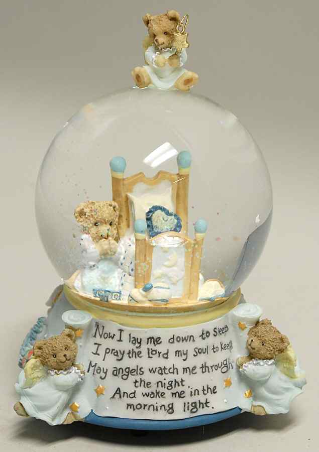 Baby Gifts Boy Bear Musical Glitter Globe - Boxed by Roman-1