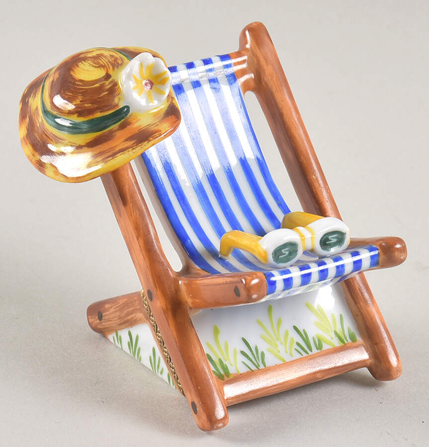 Rochard Limoges Box Beach Chair With Hat - No Box by Rochard-1