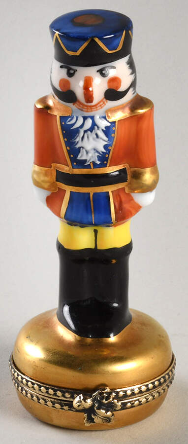 Rochard Limoges Box Nutcracker - Red/Gold - No Box 159 by Rochard-1