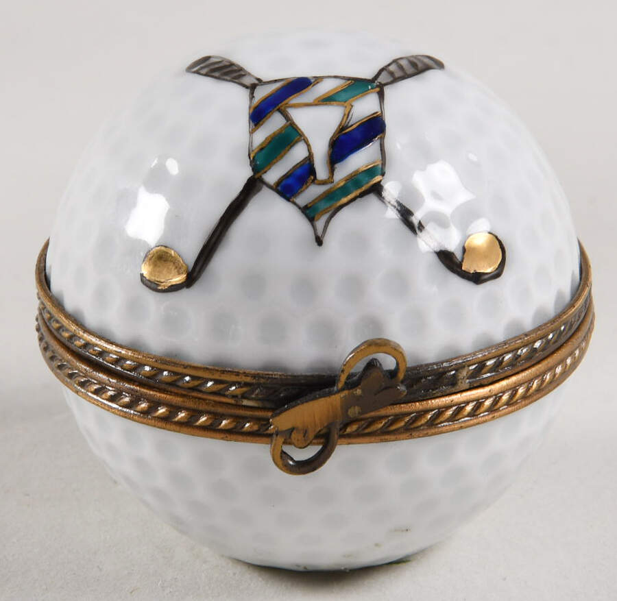 Rochard Limoges Box Golf Ball-Crossed Clubs,Tee  - No Box by Rochard-1