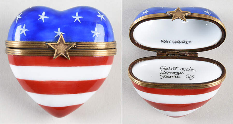 Rochard Limoges Box American Heart - No Box by Rochard-1