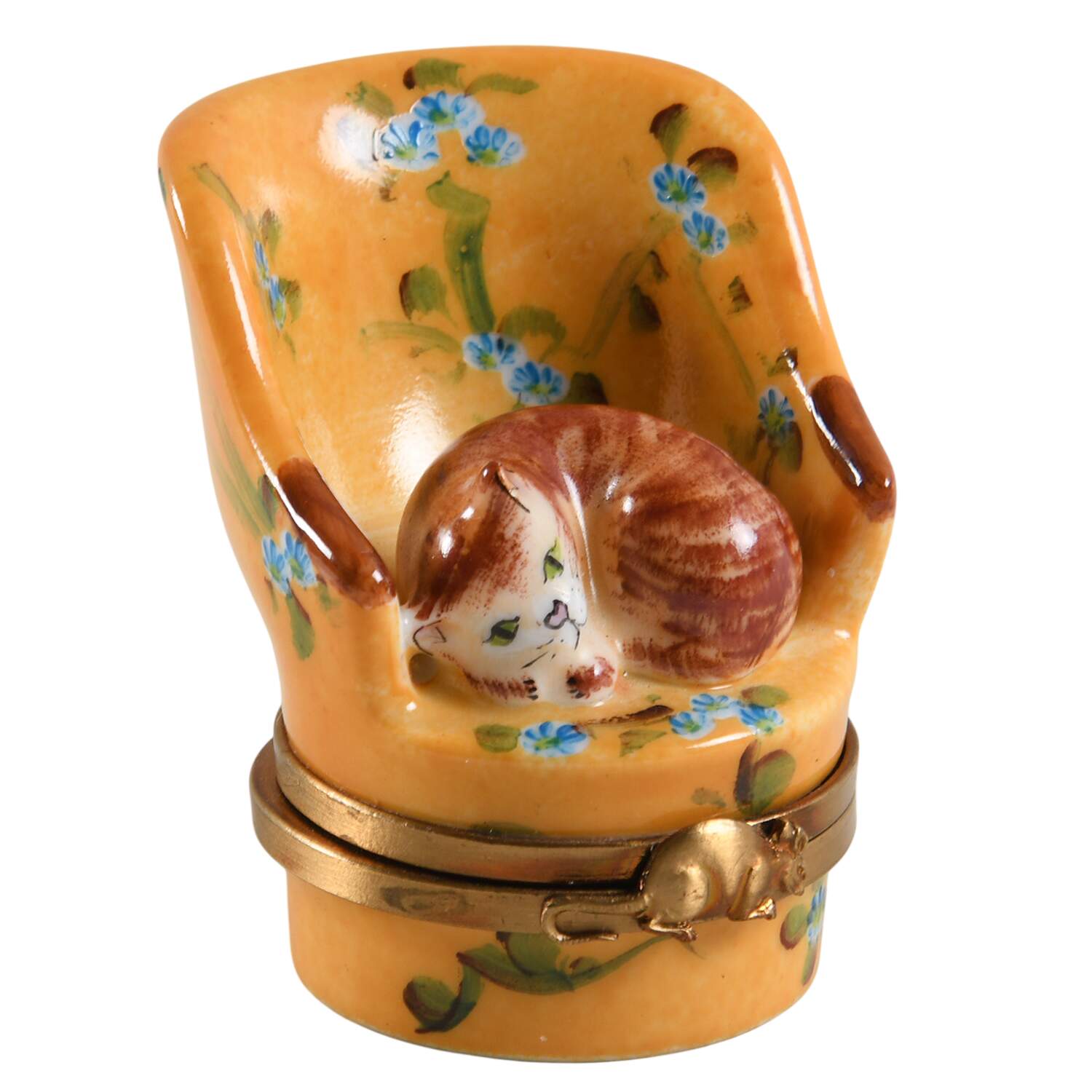Rochard Limoges Box Cat In Chair - No Box by Rochard-1
