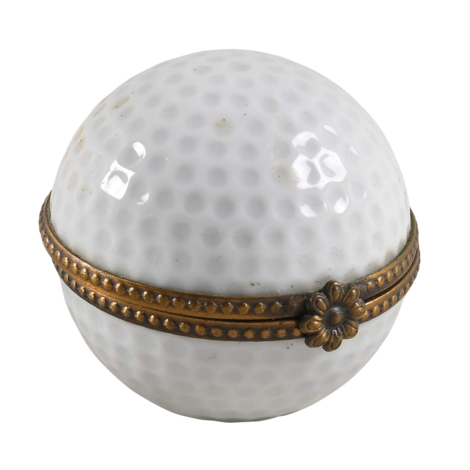 Rochard Limoges Box Golf Ball-Plain, Flower Hinge - No Box by Rochard-1