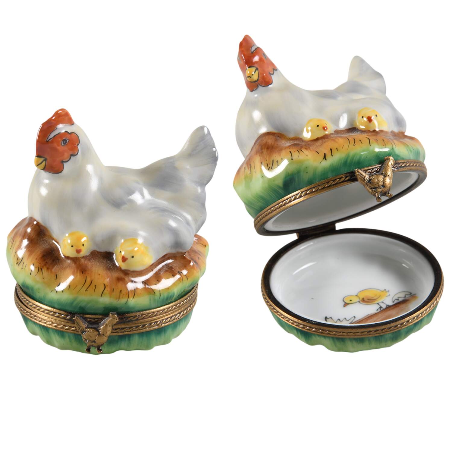 Rochard Limoges Box Nesting Hen - Boxed by Rochard-1