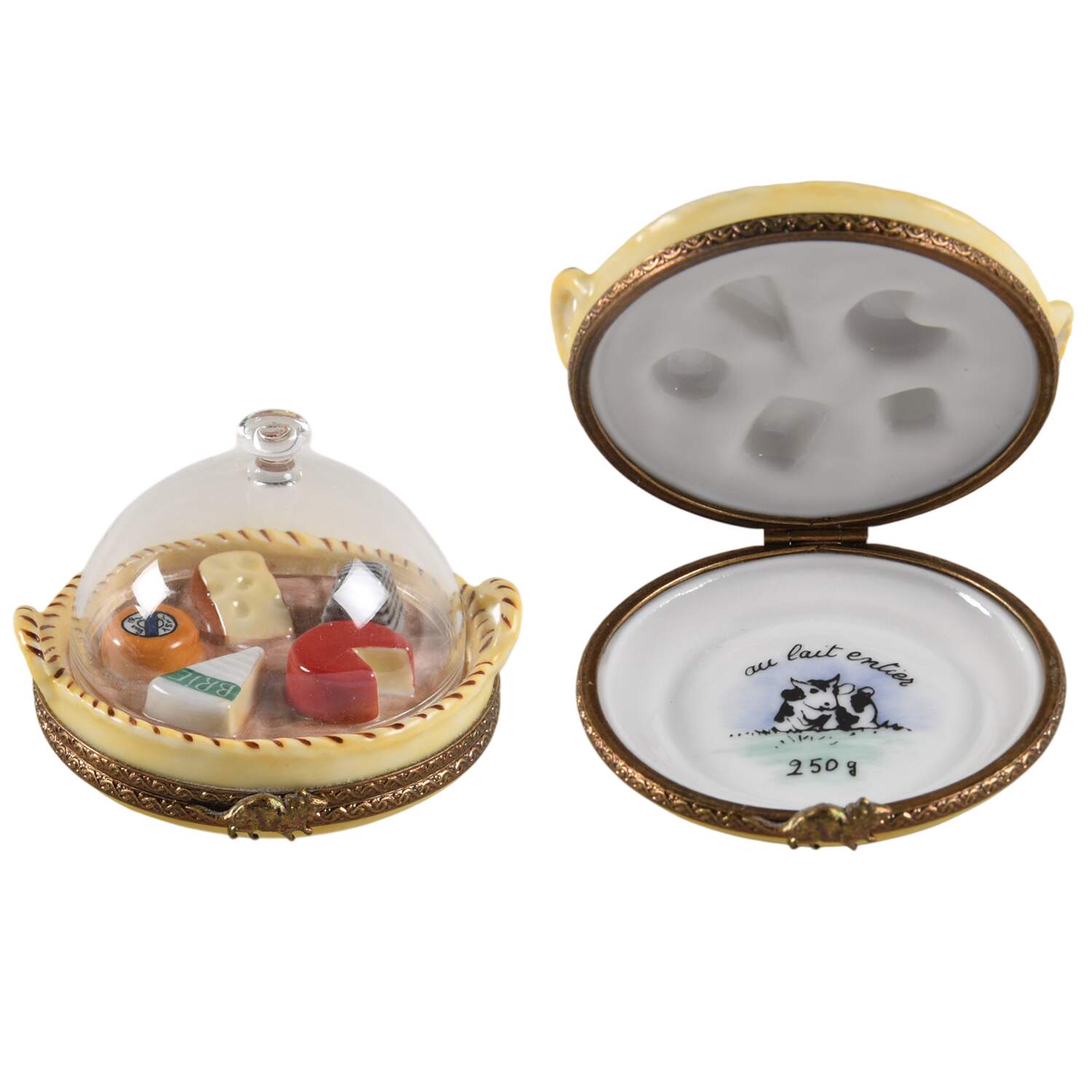 Rochard Limoges Box Cheese Tray With Dome - Boxed by Rochard-1