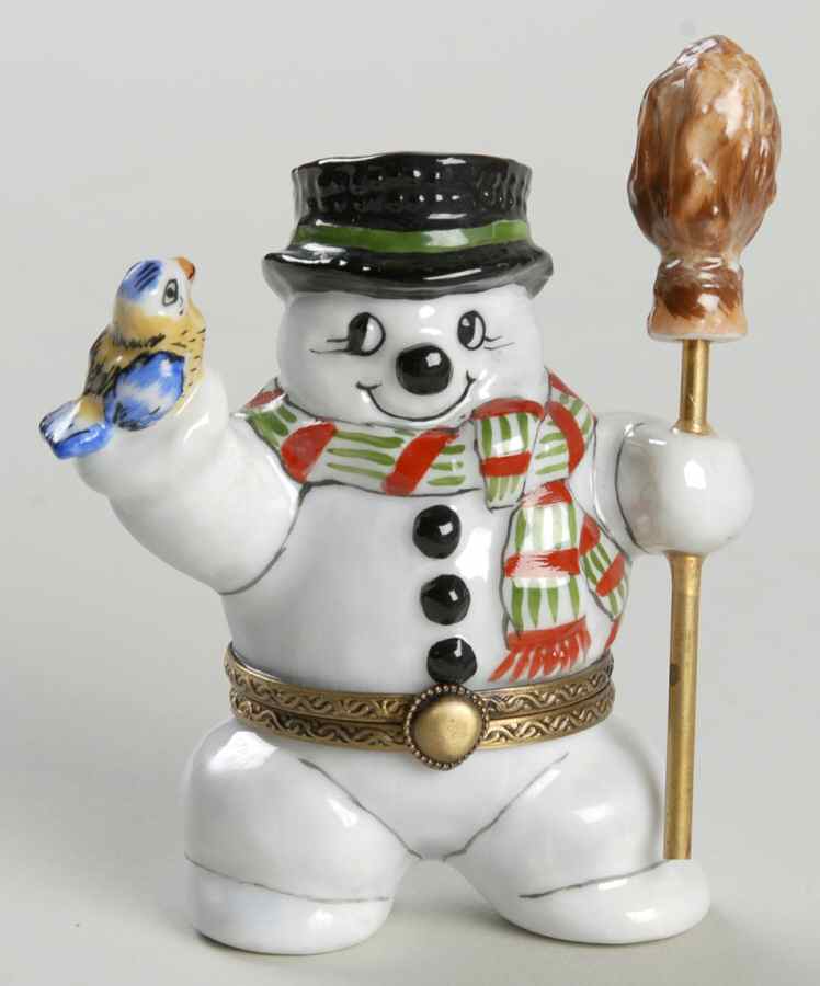 Rochard Limoges Box Jolly Snowman - Boxed by Rochard-1