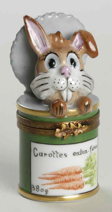 Rochard Limoges Box Bunny In Tin Can - Boxed by Rochard-1