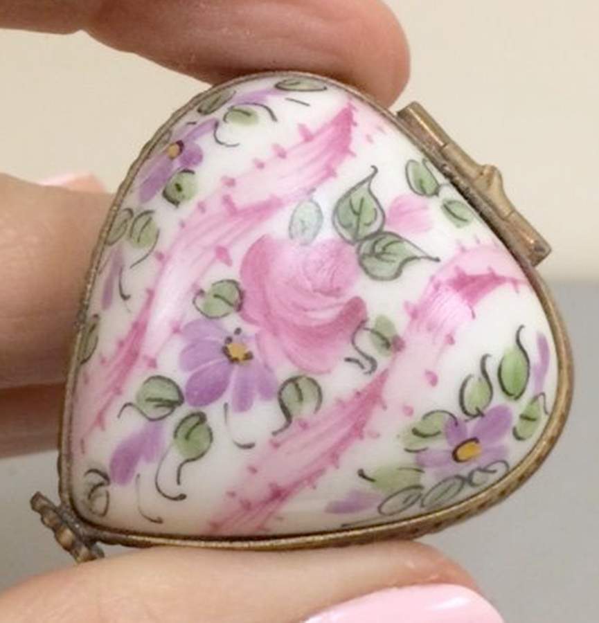 Rochard Limoges Box Rose Heart Box - Boxed by Rochard-1
