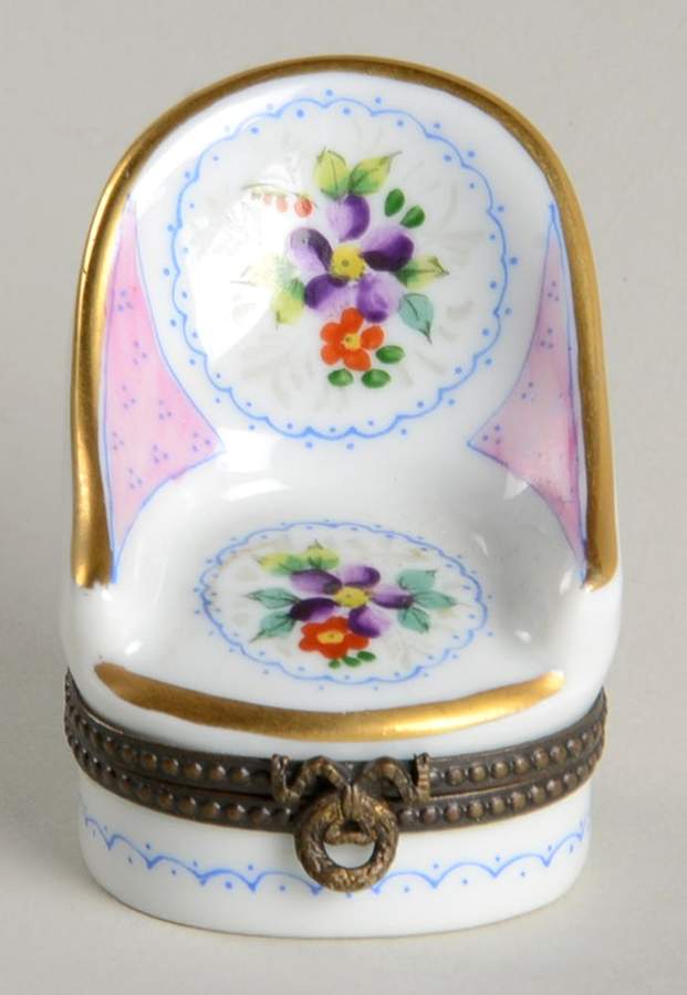 Rochard Limoges Box Floral Chair - With Box by Rochard-1
