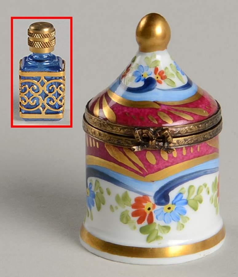 Rochard Limoges Box Floral Box With Flacon - Boxed by Rochard-1