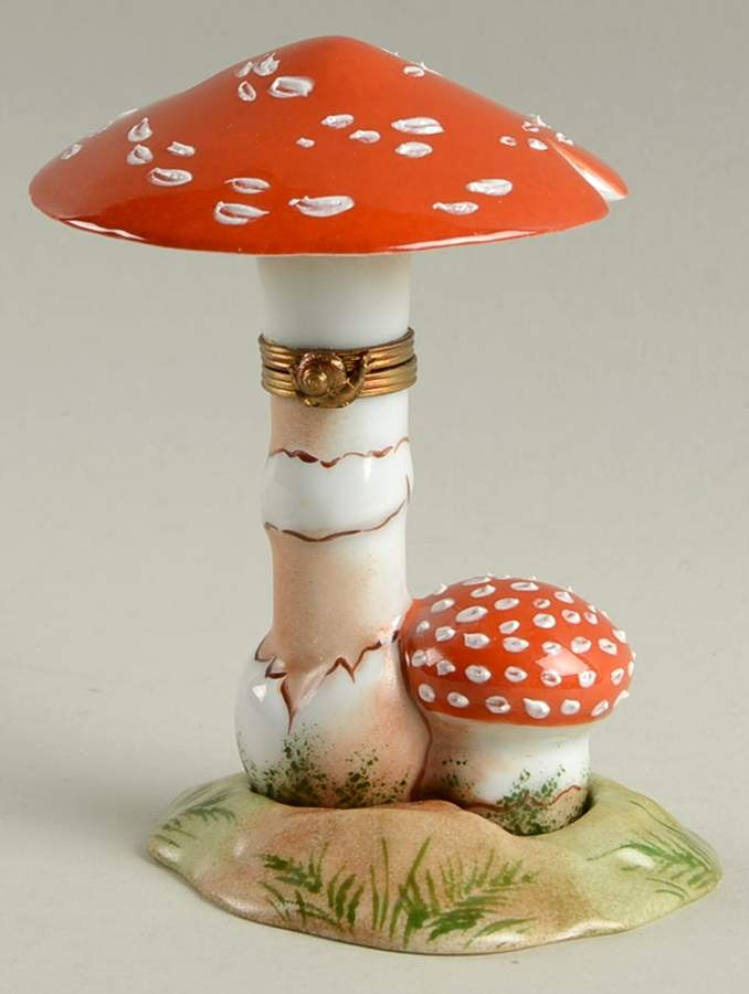 Rochard Limoges Box Mushrooms-Toadstool-Red Cap - No Box by Rochard-1