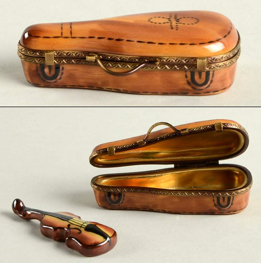 Rochard Limoges Box Violin With Case - No Box by Rochard-1