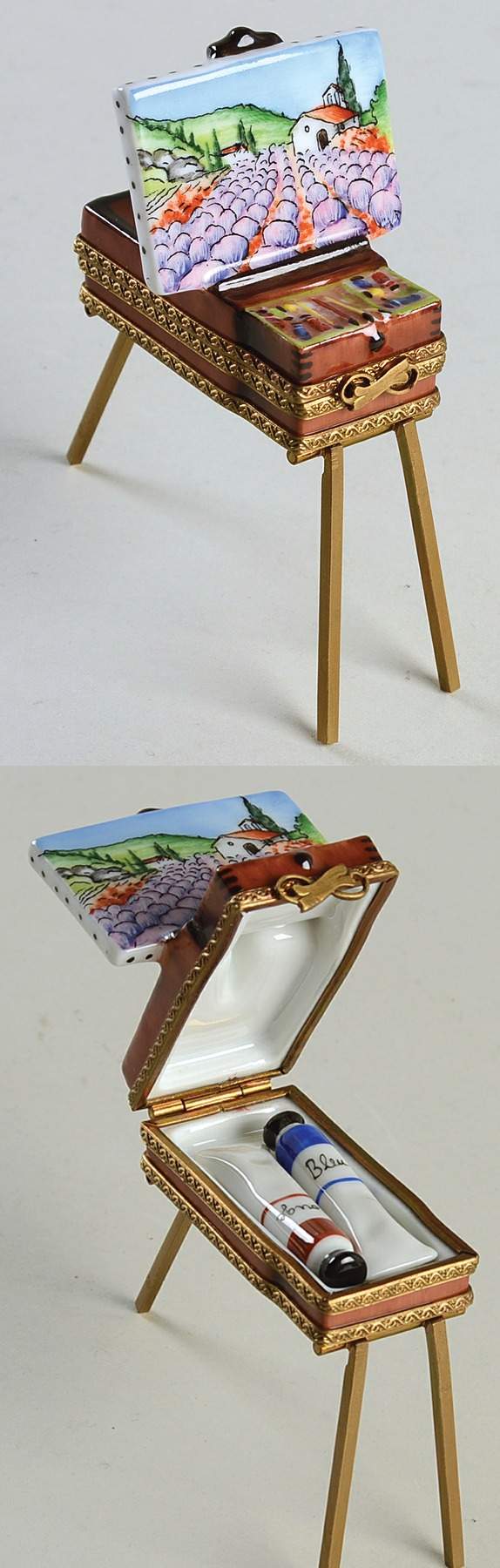 Rochard Limoges Box Painting Easel With Paints - No Box by Rochard-1