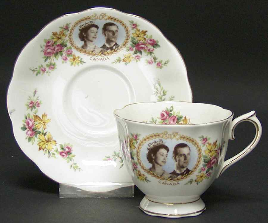 Royal Albert Royalty Giftware Royal Visit To Canada Cup & Saucer - No Box by Royal Albert-1