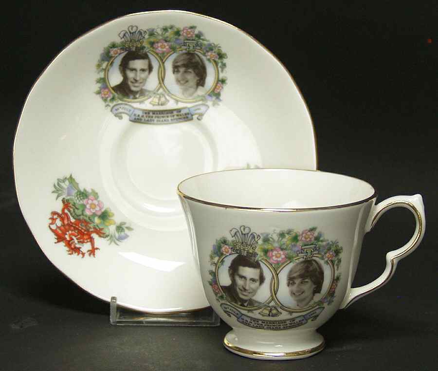 Royal Albert Royalty Giftware Charles & Diana Wedding Cup & Saucer - No Box by Royal Albert-1