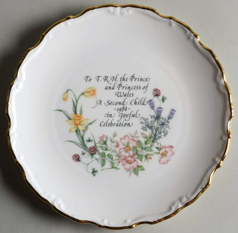Royal Albert Royalty Giftware Prince Harry Birth Plate - No Box by Royal Albert-1