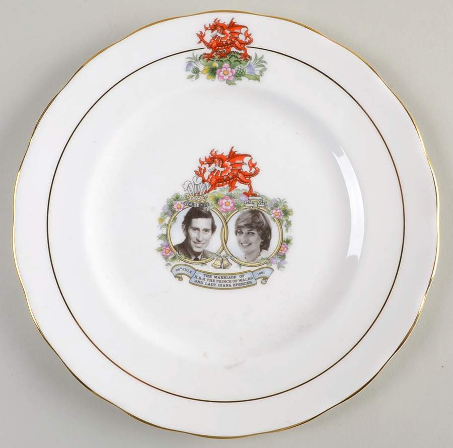 Royal Albert Royalty Giftware Charles & Diana Marriage Plate - No Box by Royal Albert-1