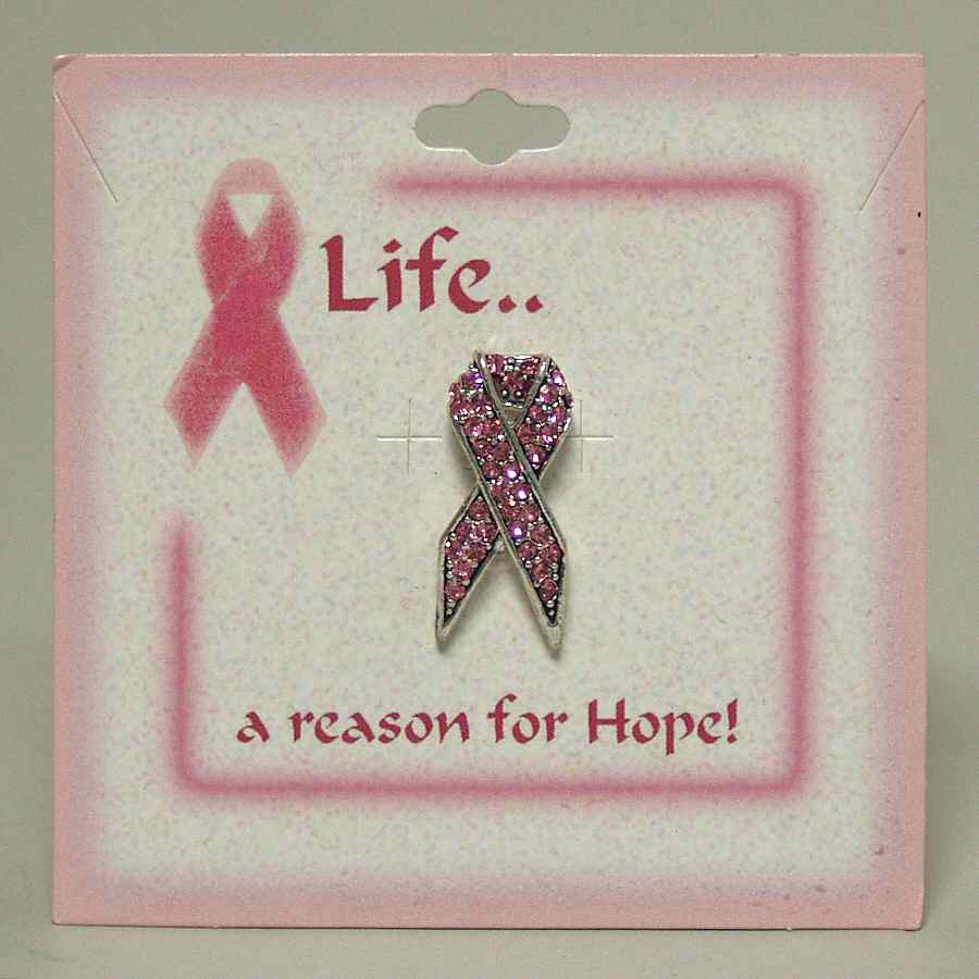 Roman Jewelry Jeweled Breast Cancer Pin - No Box by Roman-1