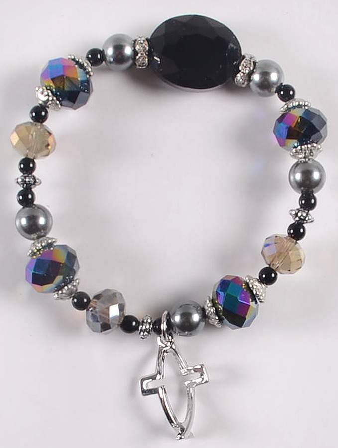 Roman Jewelry Crossfish Bracelet - Black - Boxed by Roman-1