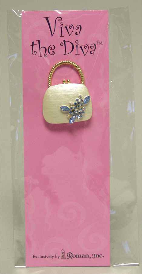 Viva the Diva Blue Flowers Handbag - No Box by Roman-1