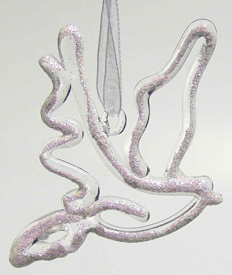 Winter Whisper Glass Dove Ornament - No Box by Roman-1