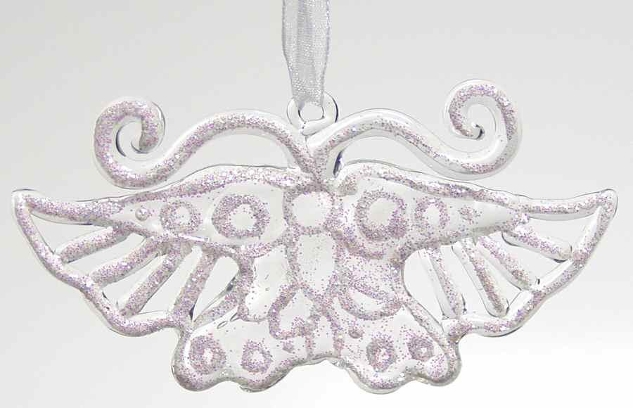 Winter Whisper Glass Butterfly Ornament - No Box by Roman-1
