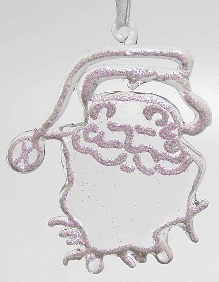 Winter Whisper Glass Santa Ornament - No Box by Roman-1